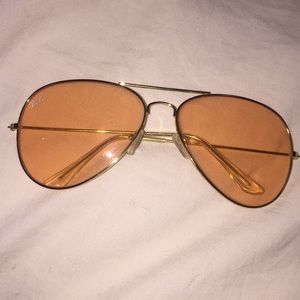 Ray-ban pink lens aviators